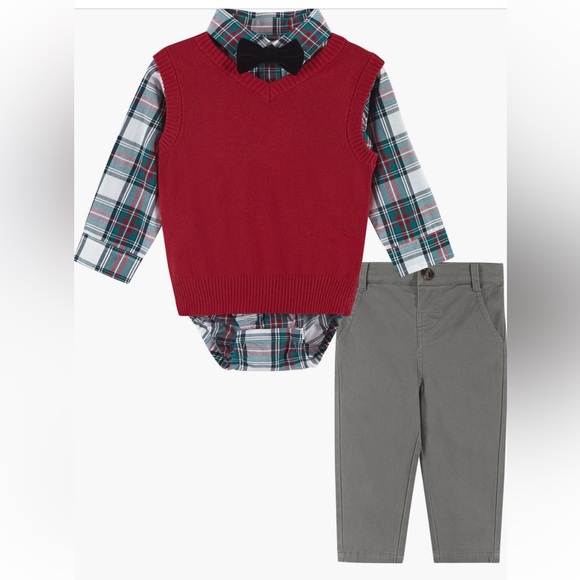 Andy & Evan Nordstrom Baby Boy Holiday Christmas Outfit 9-12 - Picture 1 of 5